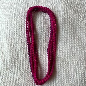Silk wrapped beads -Magenta-